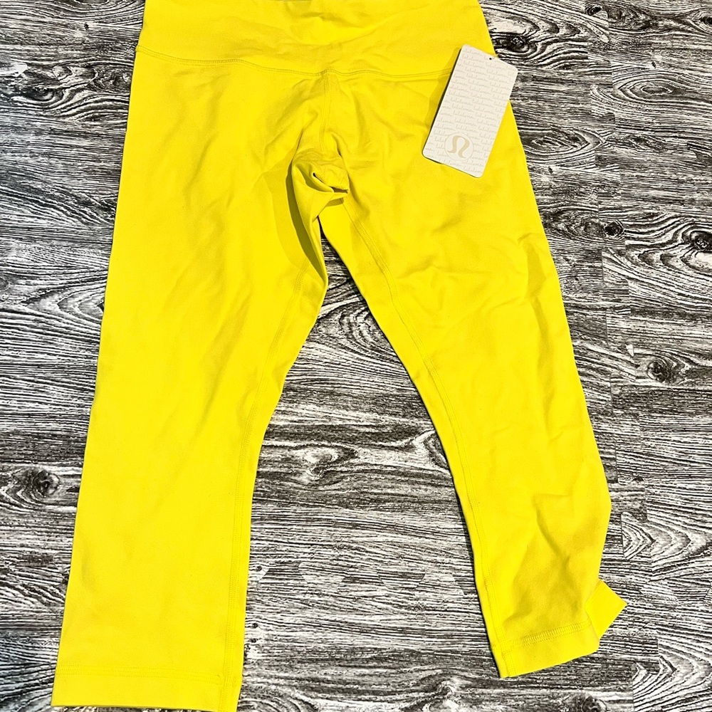 Bright Yellow NWT Lululemon Luon Stretch Capri